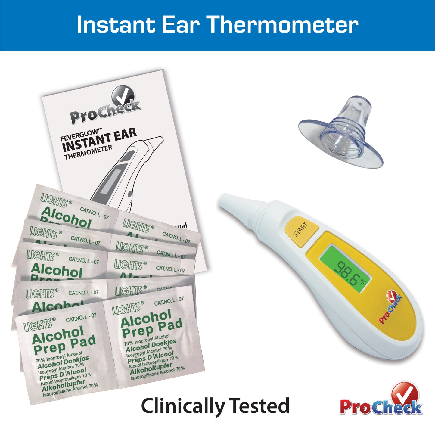 ProCheck Instant Ear Thermometer with Fever Indicator